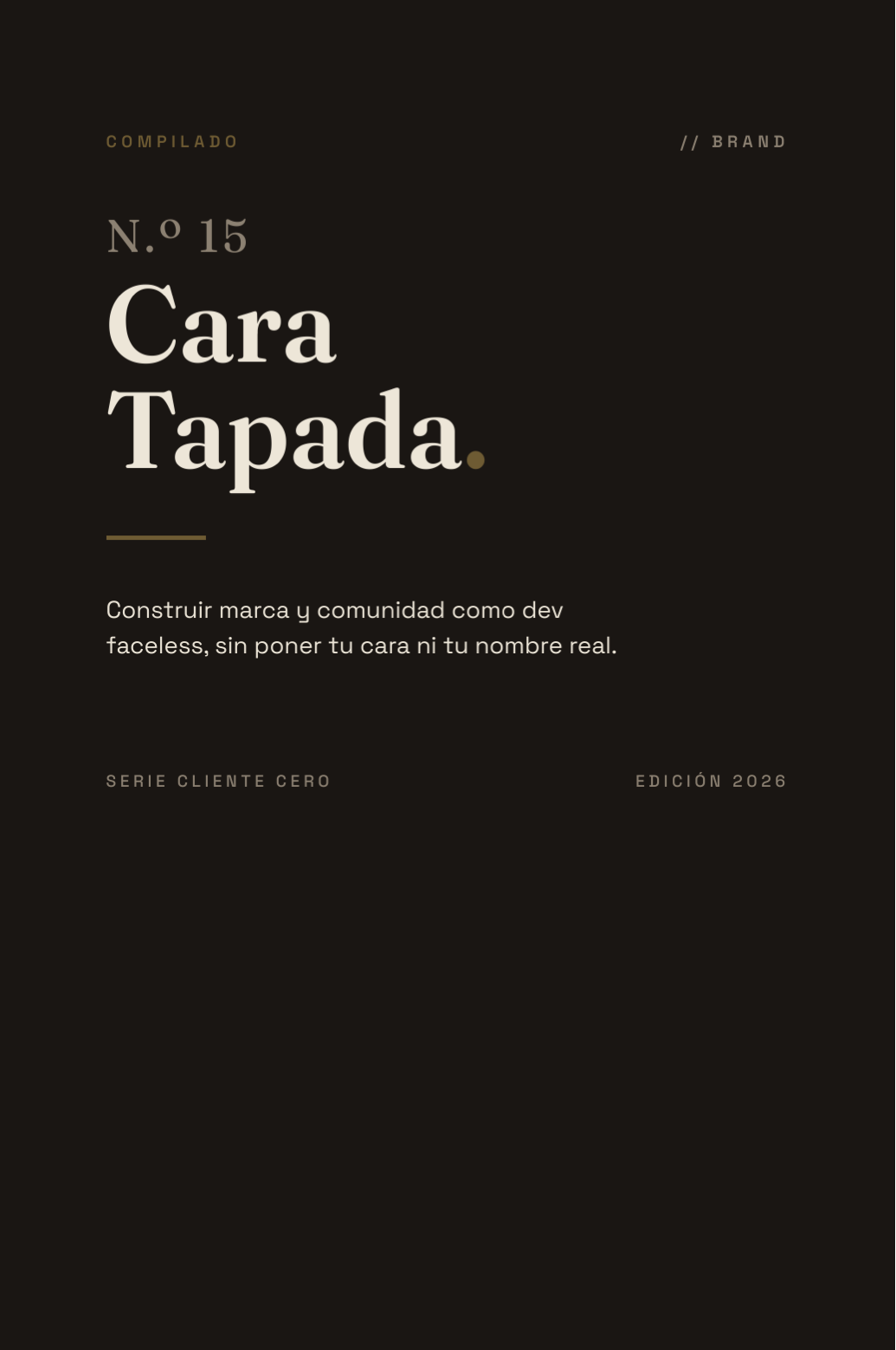 Portada de Cara Tapada