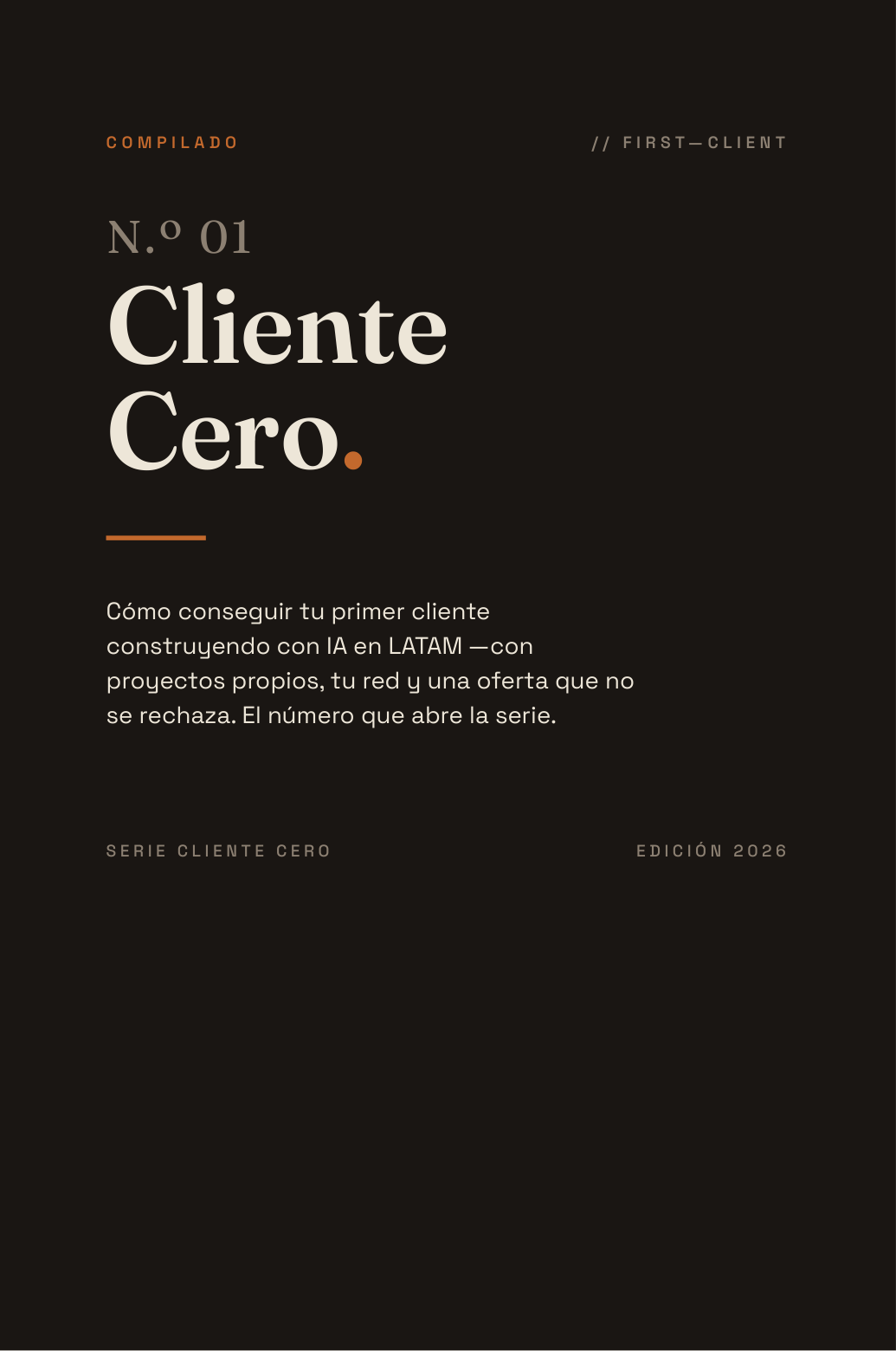 Portada de Cliente Cero