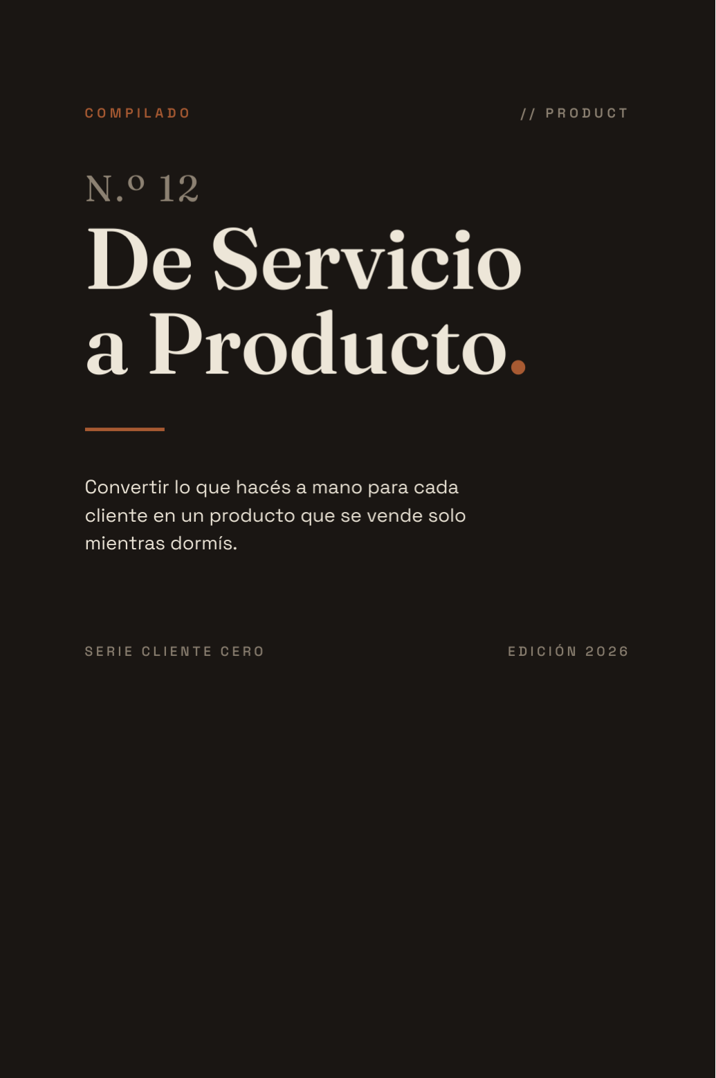 Portada de De Servicio a Producto